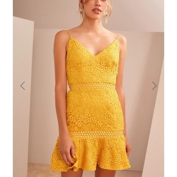 white lace dress size 8 Marguerite White Lace Dip Hem Midaxi Dress – Frock and Frill main image 1